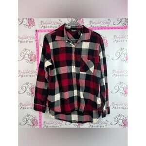 Wrangler retro button up shirt Red Black White Buffalo Plaid Button-Up Shirt
